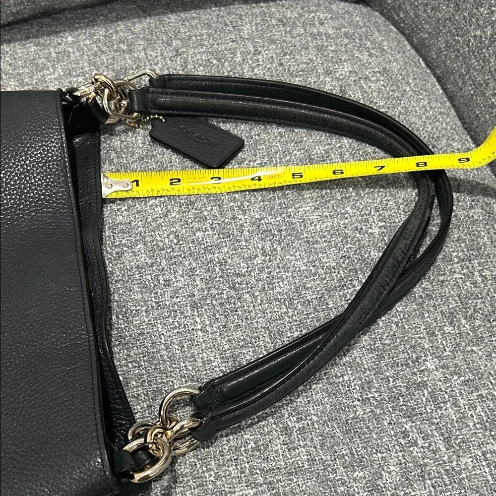 Last chance❗️Coach Lexy Navy Blue Leather Shoulder Bag.